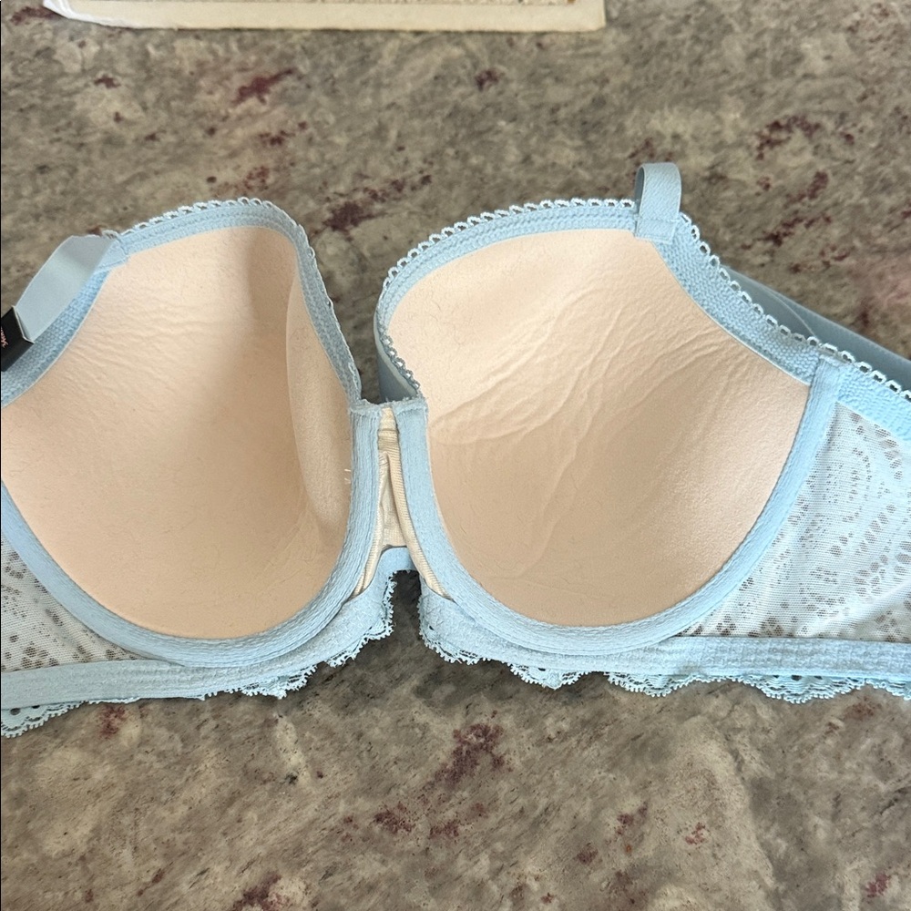 NWT’s Victoria’s Secret 34DDD Dream Angels light Blue Lace-Trim Push-Up Bra - Picture 5 of 6